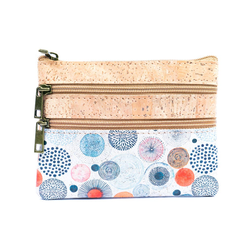 Cork Mini Wallet with Triple Zip 2327