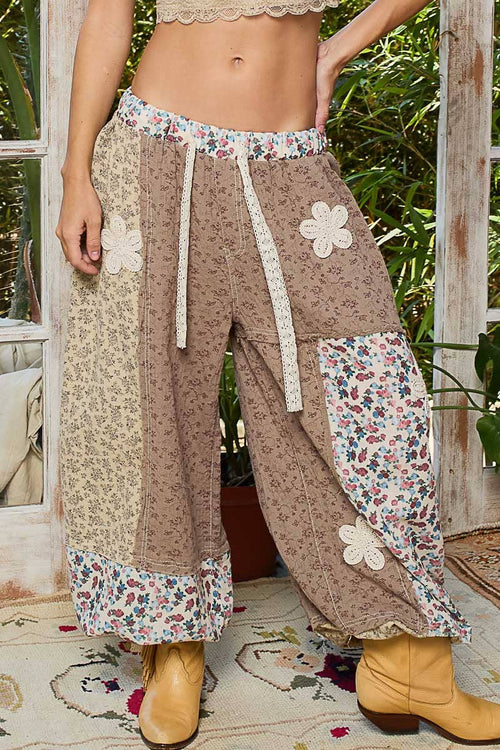 Crochet Patchwork Woven Pants SMP618