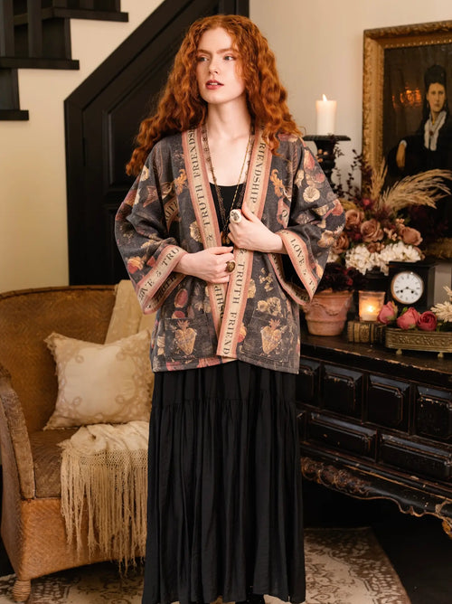 Heart of Gold Fleece Cottage Cardigan