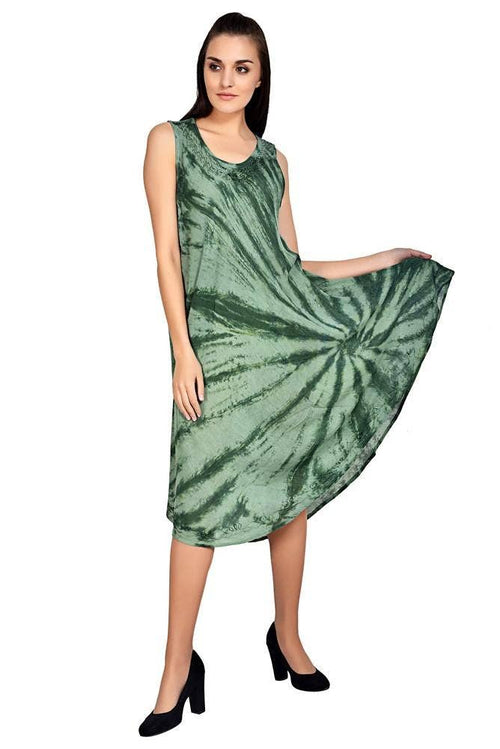 Ebb Tide Sleeveless Tie Dye Umbrella Dress 20305
