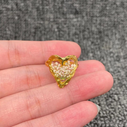 65227 Pressed Flower Rings