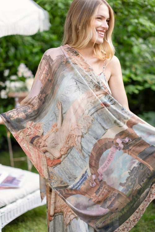 Imaginarium Bamboo Scarf with Moon