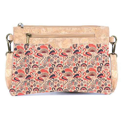 Printed Natural Cork Crossbody Bag & Clutch 2393