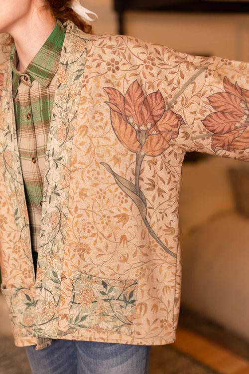 Folklore Cozy Fleece Bohemian Cardigan Kimono Jacket