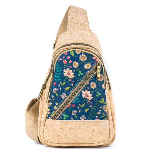 Cork Sling Bag with Printed Front Panel 2369