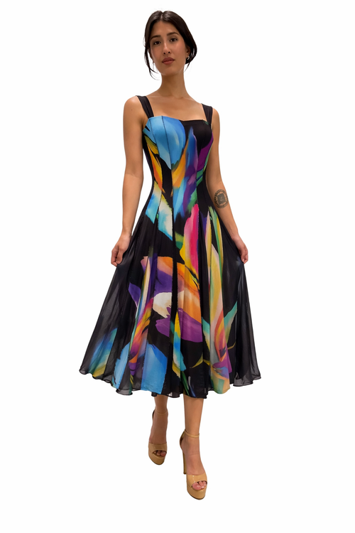 GLORY Sleeveless Tea Fit N Flare Dress