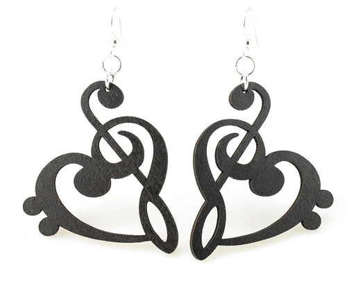 1109 Treble Clef Heart Earrings