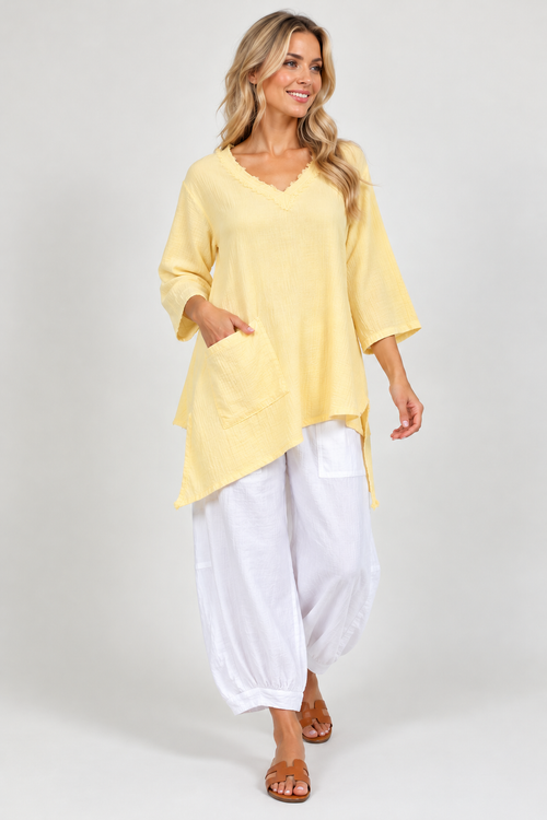 Zoe Top - Looser Fitting Comfort 100% Cotton Gauze *