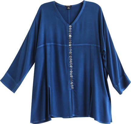 2065 Bitty Buttons V-Neck Tunic