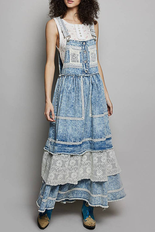 Ruffle Overall Dress UWS39