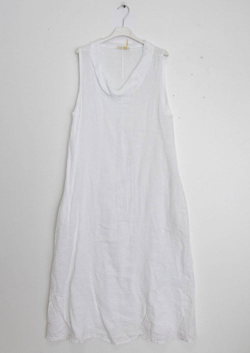 72078L Cowl Dress Linen *