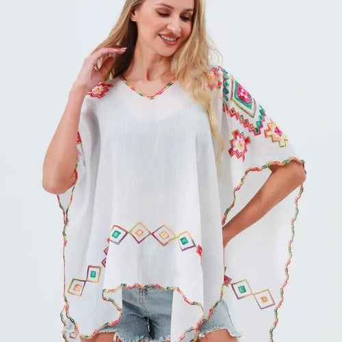 Geometric Poncho YSK4143