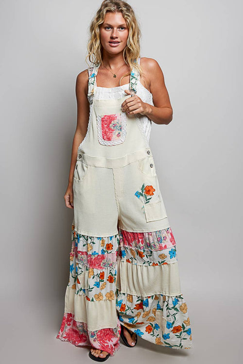 Ruffle Wide Leg Overall SMP629