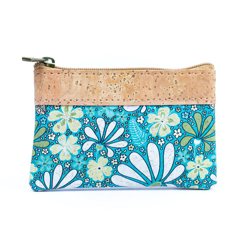 Cork Mini Wallet Dual Zipper 2316