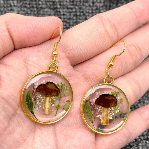 Dried Flowers & Mushroom Earrings 64650