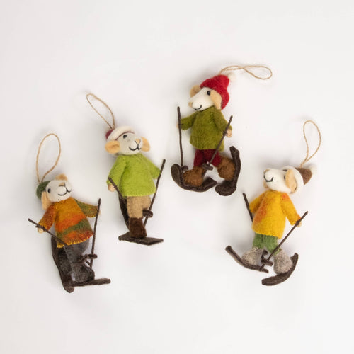 Mouse on Skis Ornament