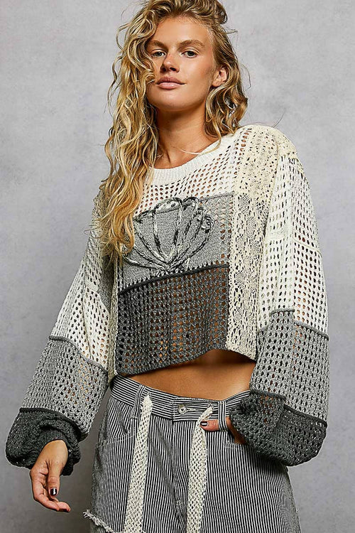 3D Shell Patch Sweater UST495