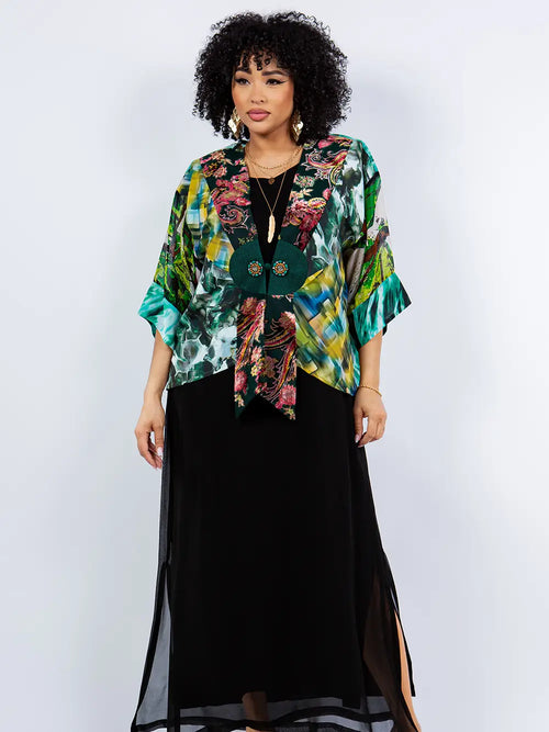 5882 Emerald Frog Closure Jacket
