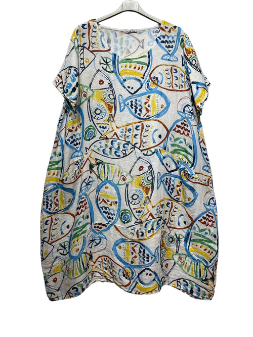 17600 Fish Dress with Pockets!