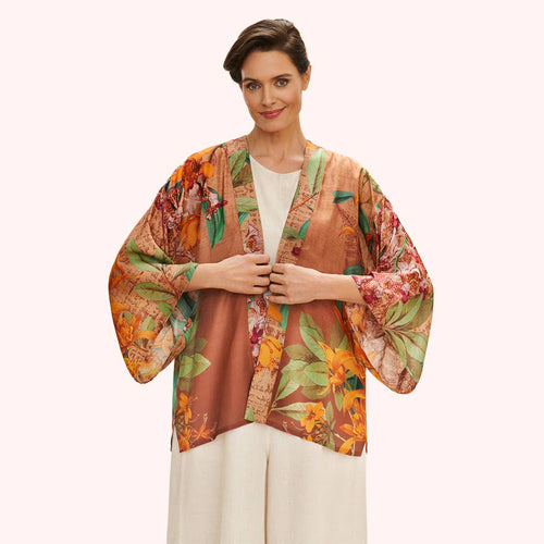 Botany Bliss in Taupe Kimono Jacket