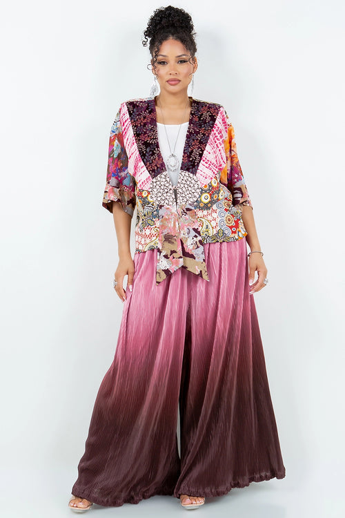 6048 Purple Pink Frog Closure Jacket