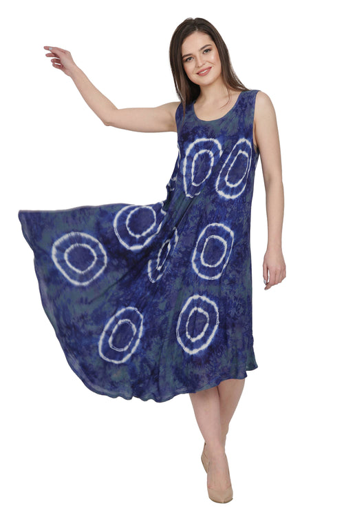Sleeveless Tie Dye Dress UD52-2323