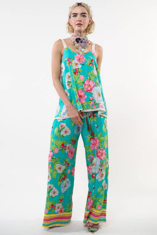 LA Ville Rose Cami-Aqua | Tank Top | Reversible Floral Top