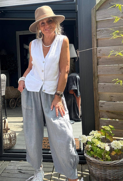 55097 Linen Vest