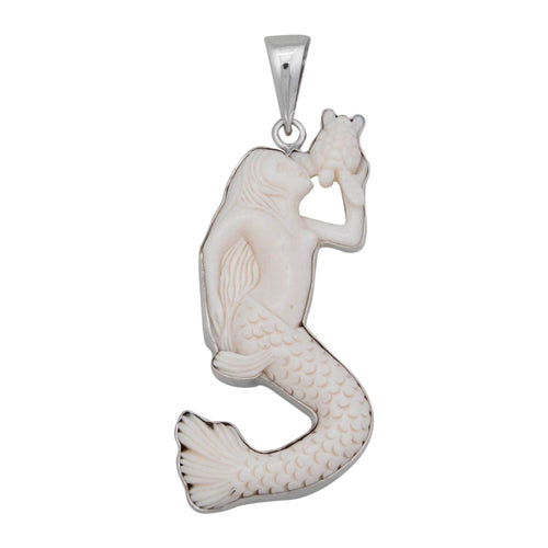 Sterling Silver Bone Mermaid Necklace SP-6414