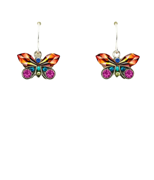 E 7789 Firefly Butterfly Swarovski Crystal Earrings