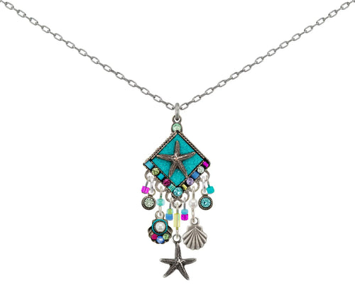 9201-SOFT Playa Starfish Fringe Pendant-Soft