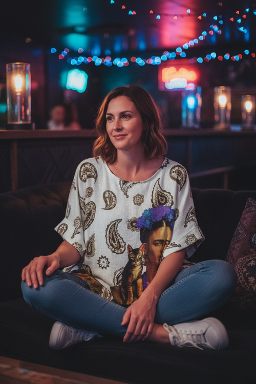 5938 The Artist 100% Linen Top