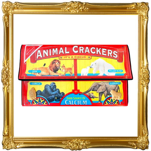Animal Crackers Crossbody Clutch Bag - Handmade in USA