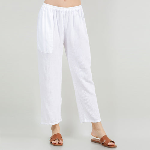 Brenda Ankle Length Tapered Pant With Pockets