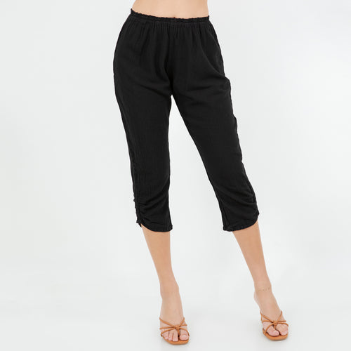 Becky Legging Capris 100% Cotton Gauze