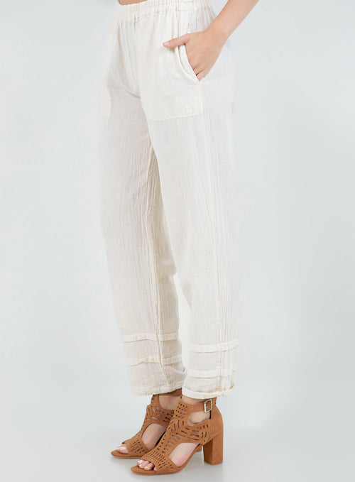 Mavy Pants With Pockets 100% Cotton Gauze