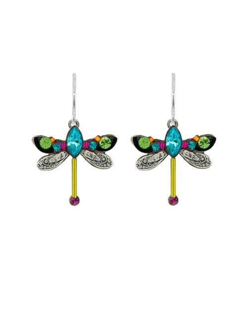 E431-MC Dragonfly Earring-Multicolor