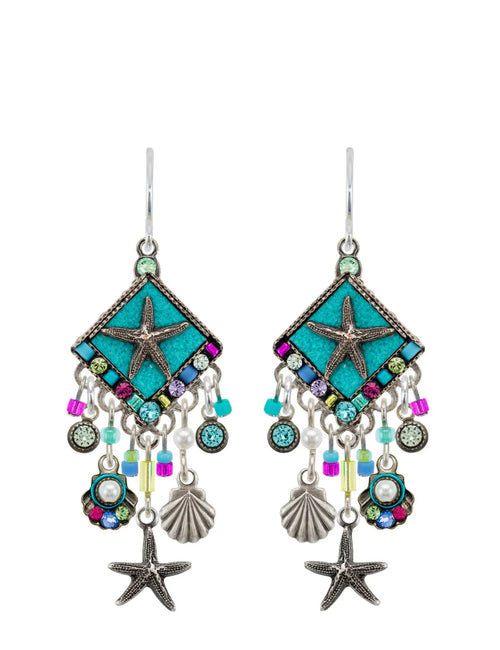 E 555 Playa Starfish Fringe Earrings-Soft