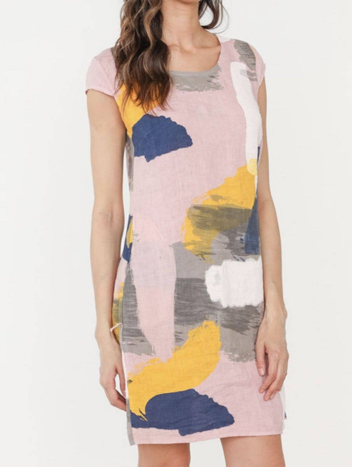 1992PL Brushstrokes Linen Dress