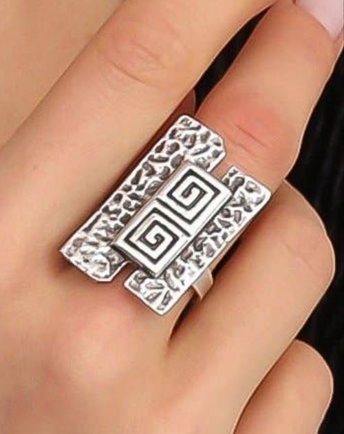 2299 Antique Silver Plated Zinc Ring