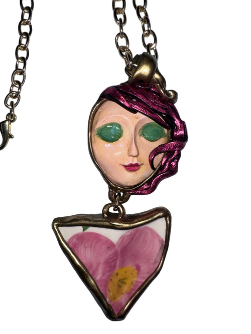 Rose Desert Face Necklace