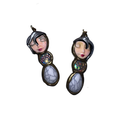 Drop Face Earring