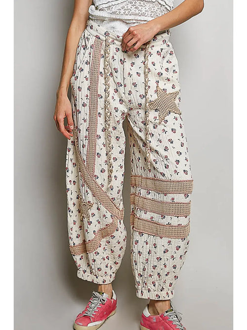 Floral Pattern Printed Joggers UWP139