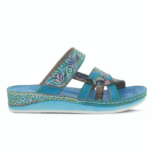 Aquamarine Caiman L’Artiste Sandal