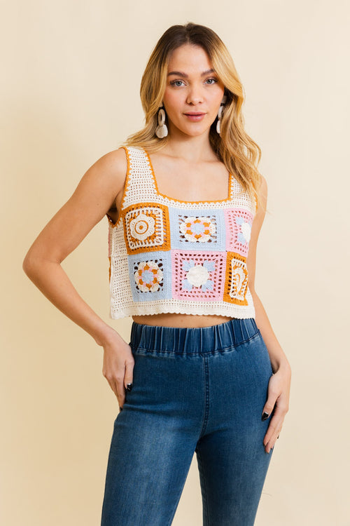 Pink Mosaic Top YL5653