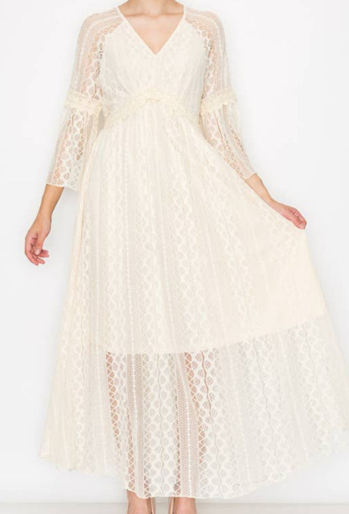 4658 Long Dress Beige
