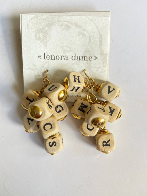 E Alphabet Earrings