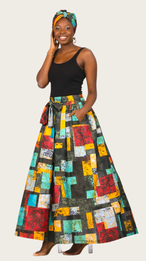 Woman Long Printed Maxi Skirt 1350