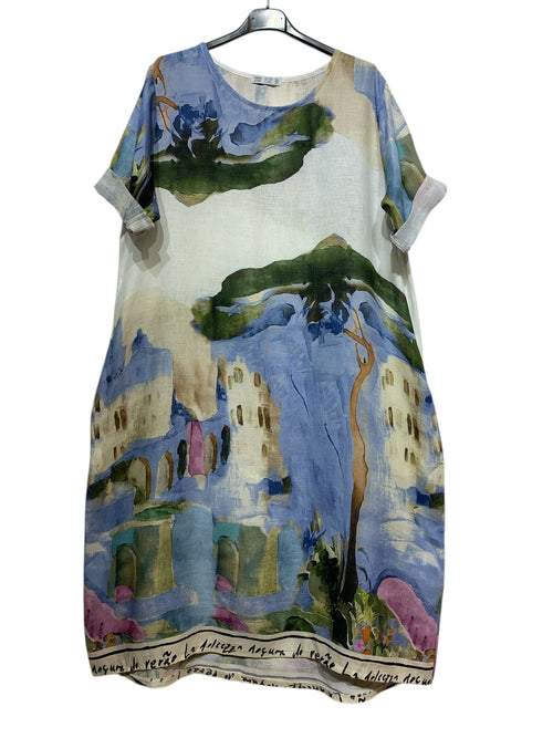 2822 Printed Lined Dress