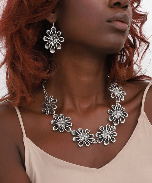 Silver Flower 2183 Earrings